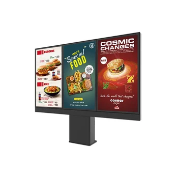 43" 49" 55" 65" waterproof outdoor menu display screen digital signage restaurants drive thru menu board