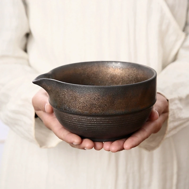 Etsy 抹茶 椀 with spout 500ml Ceramic Handmade Green Chawan With