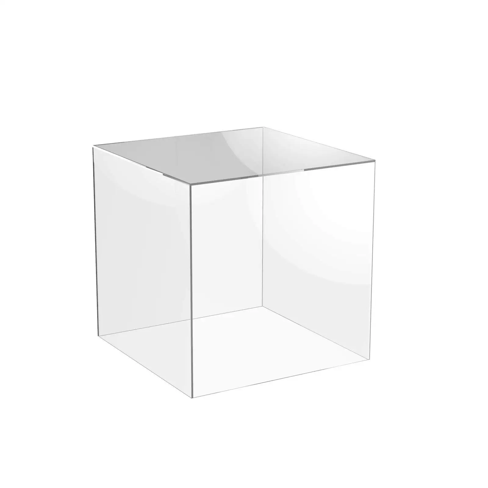 300mm 200mm 400mm Acrylic Display Cubes 5 Sided Open 1 End 4 Sizes 100mm 