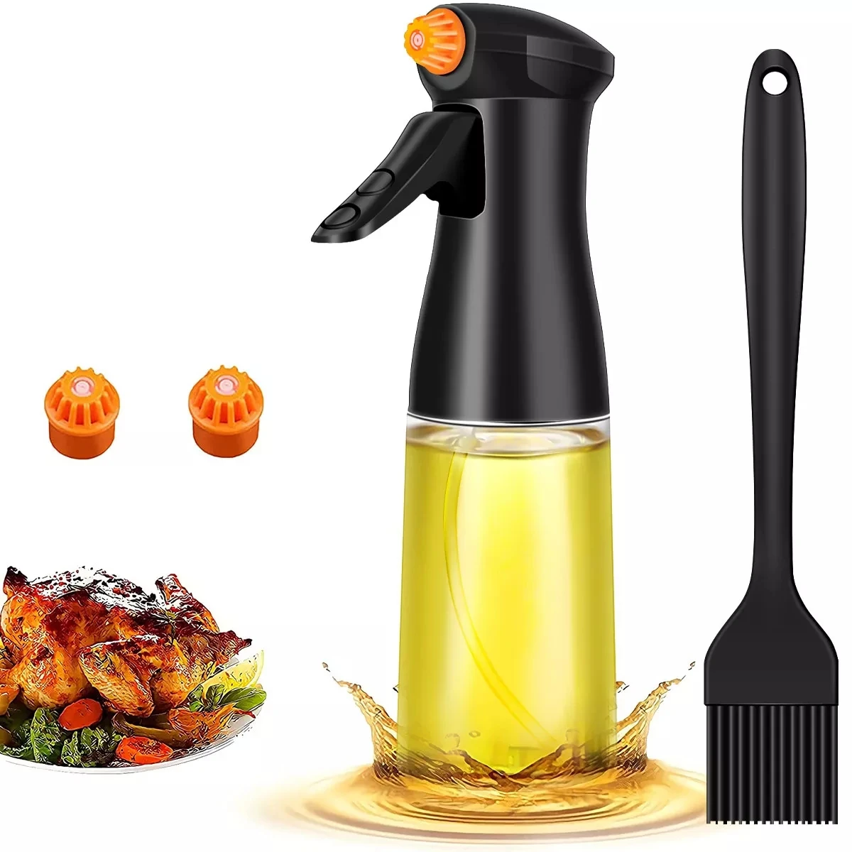 New Arrival 200ml Olive Oil Spray Bottle Durable Cooking Oil Plastic Bottle Convenient Oil Mist