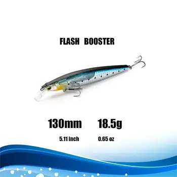 130mm 18.5g New Scales Flashing Minnow Lures Floating Jerkbait Short Tongue Plastic Fishing Fure Long Casting for Bass Trout – Minnow – view 3