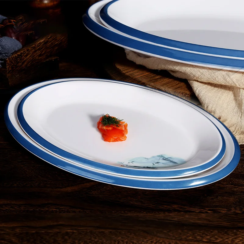 Western Style High Quality Melamine Plates Set Dinnerware Custom