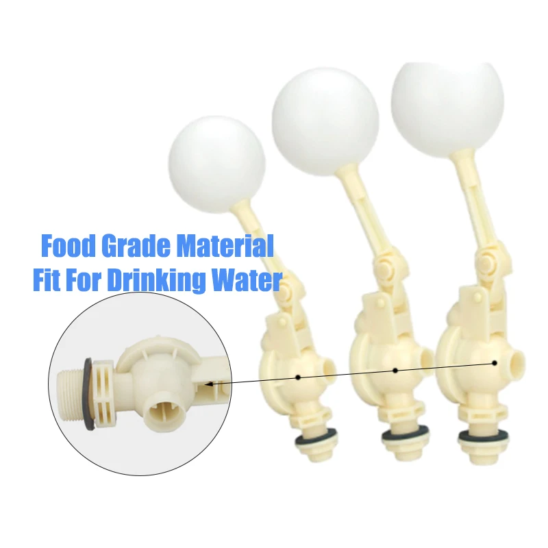 Factory's Newest 1/2 Inch DN15 Thread Magnetic Plastic Ball Float Valves for Water Tank Tower Aquariums