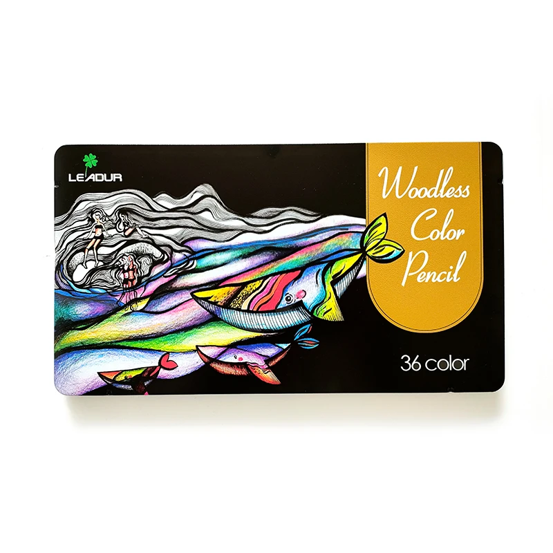 Leadur наборы цветных карандашей без дерева для студентов начинающих взрослых цветные карандаши рисования
