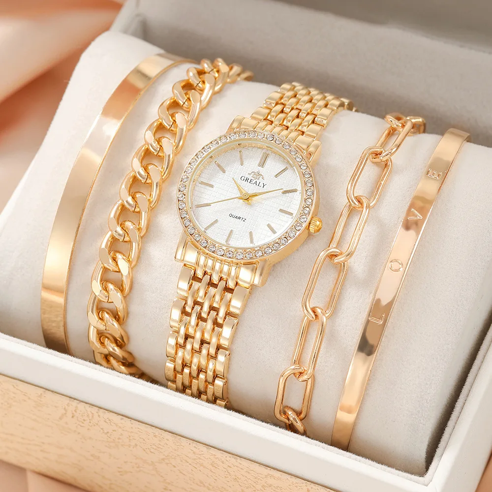 Women's Digital Watches :: LVPAI Brand Luxury Brlet Watch Set for Women  Geometric Bangle Quartz Cloc Ladies Wrist Watch Zre Dam