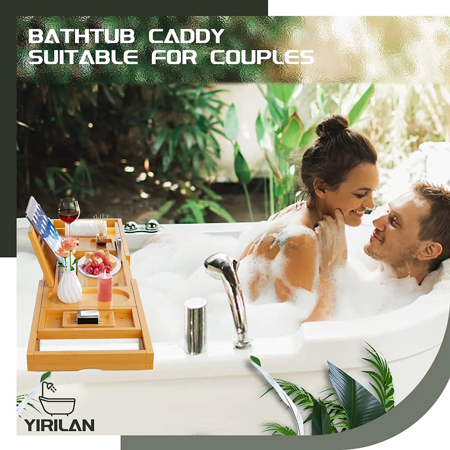 product premium expandable bathtub tray caddy designed for home and hotel use for couple bridal shower gifts-5