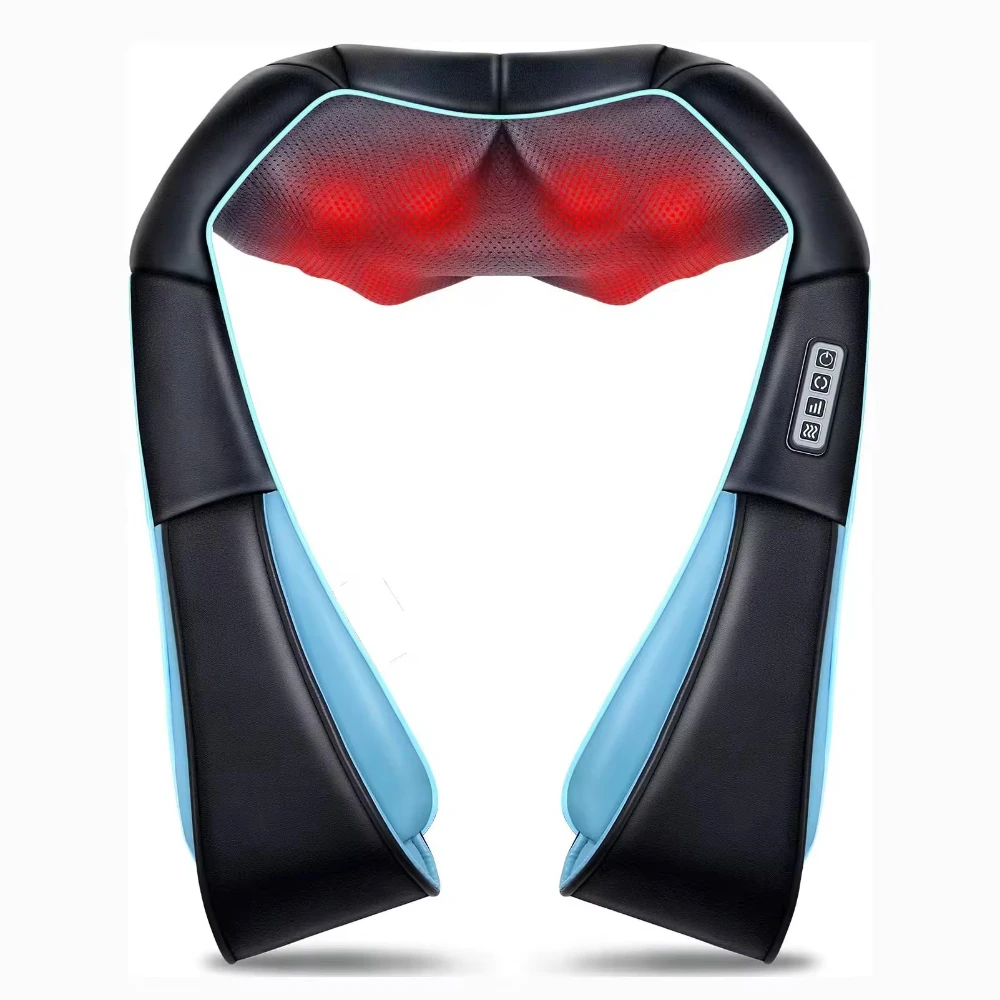 High Quality Neck Shoulder Massager with Heat Deep Tissue Kneading Body Muscle Pain Relief Shiatsu Massage for Whole Body
