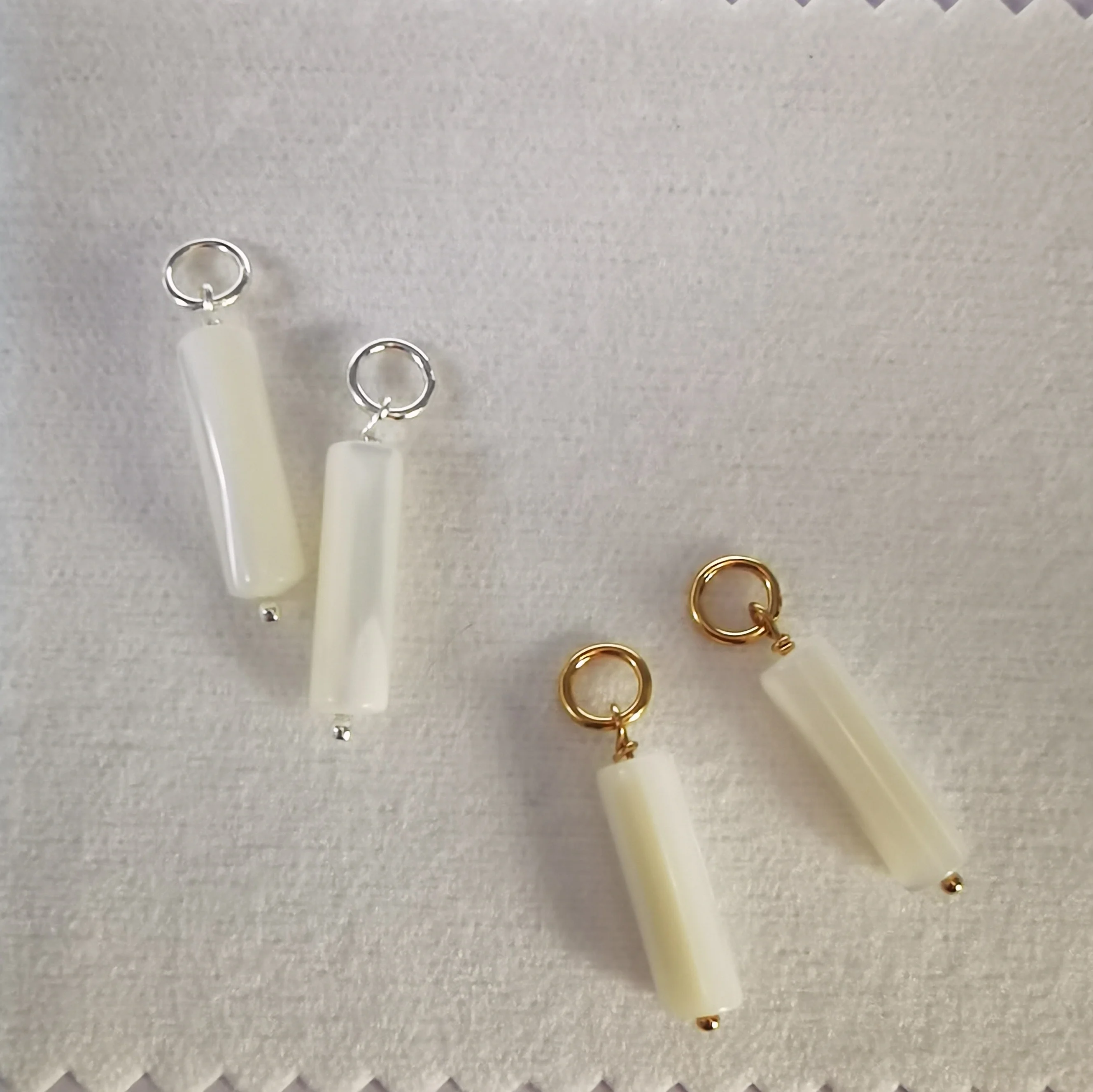 14k Gold Filled Charms Slide Natural Shell Pipe Bead for Bracelet Necklace  Earring Jewelry Making Pendants Wholesale