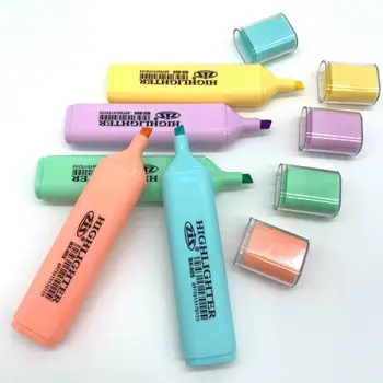6 Pcs Student Gift Highlighters Candy Color Highlighter Pen School Supplies