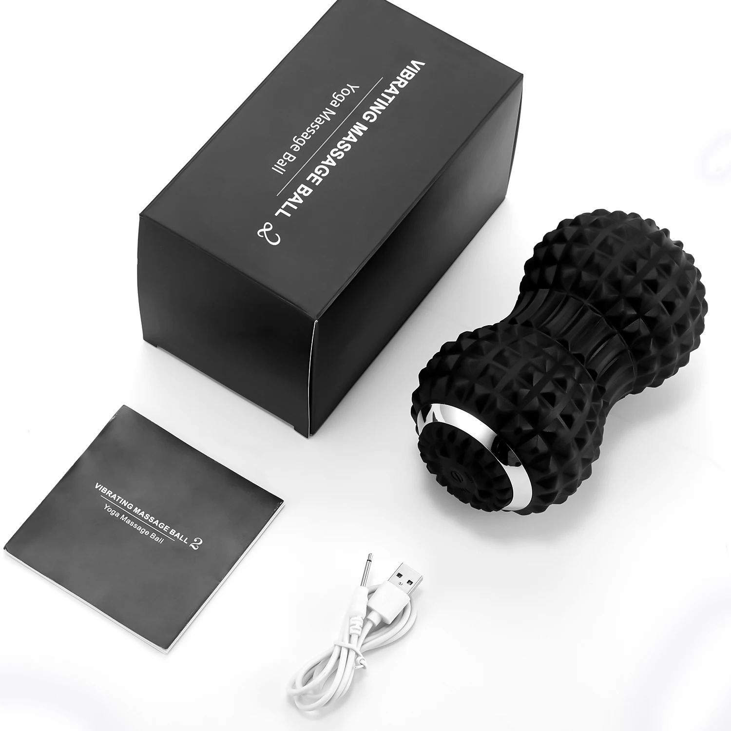 Vibrating Peanut Massage Yaga Ball, Rechargeable Portable Electric Massage  Ball, Therapeutic Back and Muscle Massage Roller