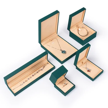 Custom dark green paper cover jewelry storage gift box for jewels