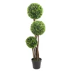 Artificial Triple Ball Boxwood Topiary Tree 120 cm