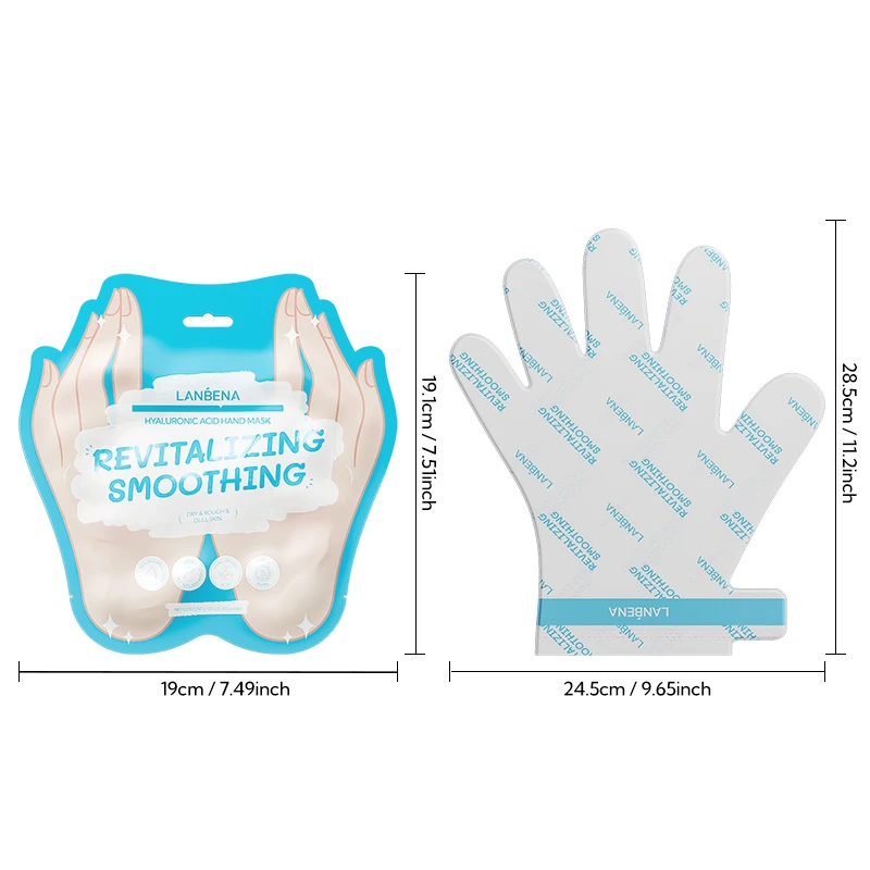 Lanbena Oem Hyaluronic Acid Hand Peel Mask Whitening Moisturizing Hand Mask details