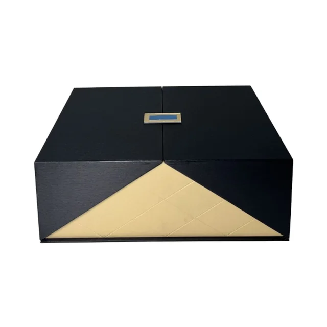 Luxury Custom Magnetic Closure Rigid Cardboard Double Door Open Cosmetic Perfume Gift Packaging Box