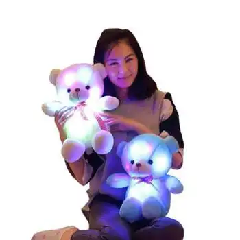 Factory Direct plush stuff toys kids light up led glowing teddy bear for sale