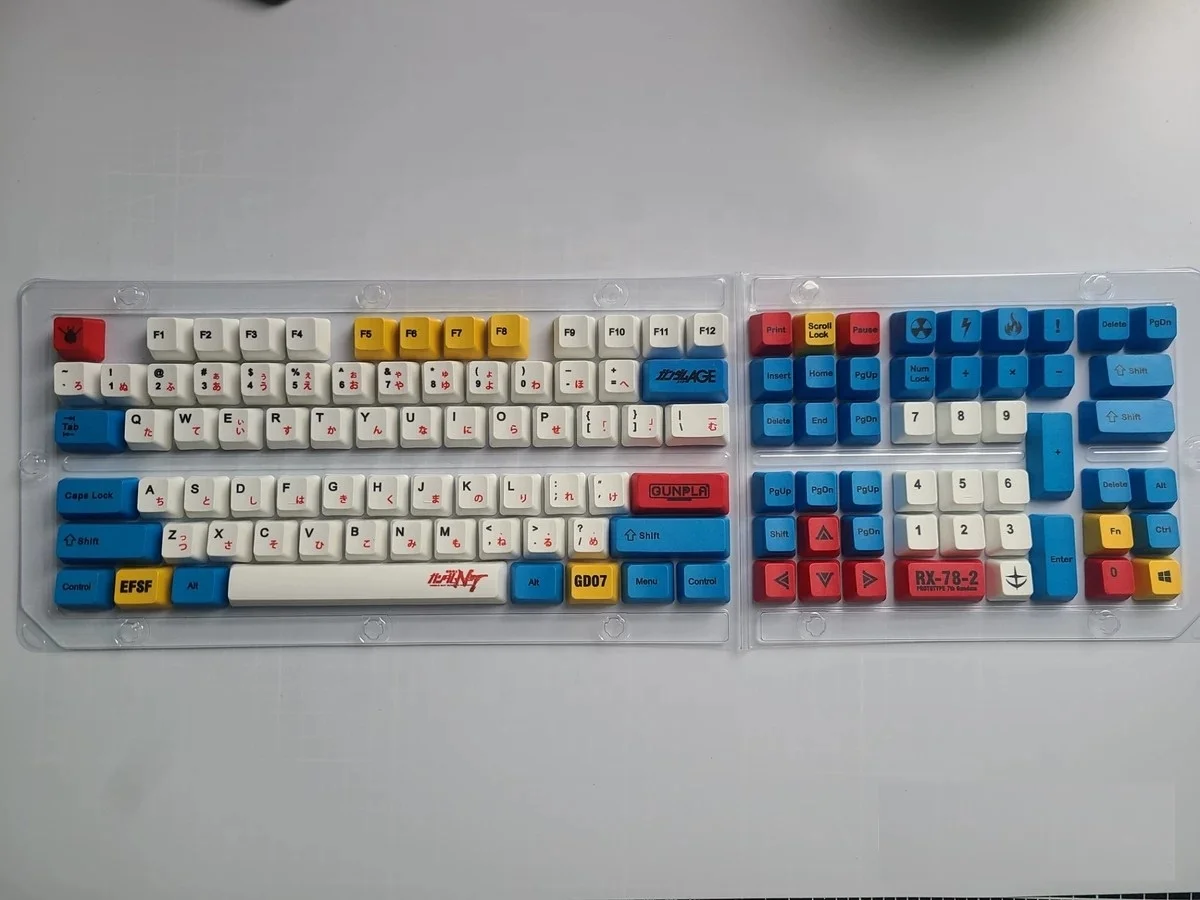 OEM профиль 126 клавиши краситель сублимационный семена GUNDAM Keycap PBT Набор колпачков с английской и японской раскладкой