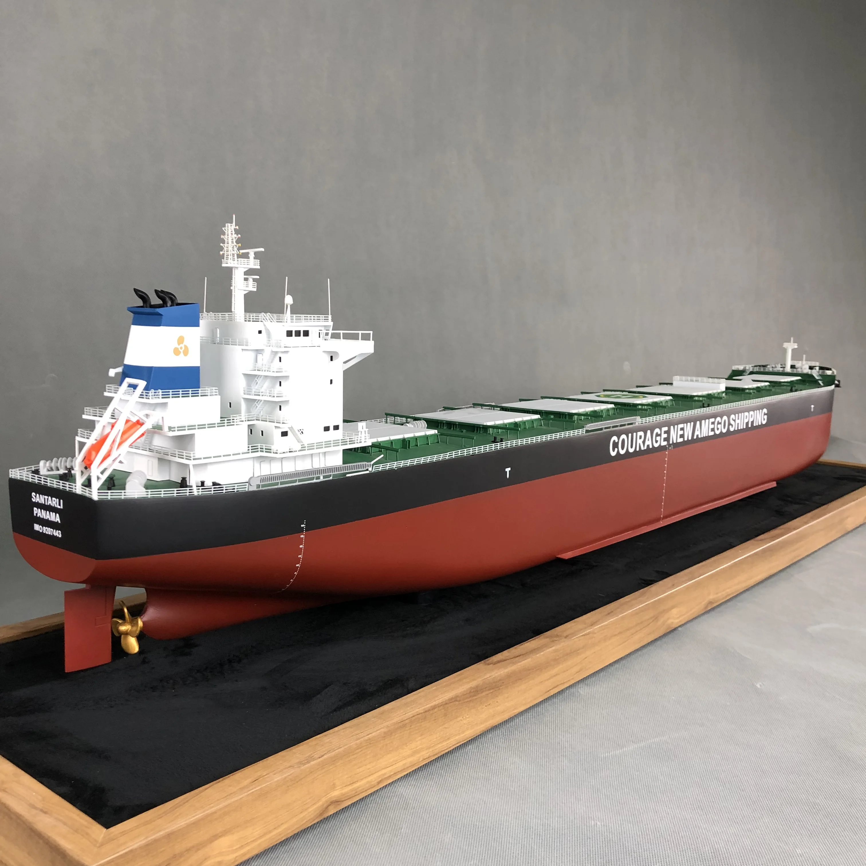 【N】O.A.S Customized 150cm Bulk Cargo Ship Model Factory Shipping Gift Model Craftsman for Christmas and Father's Day