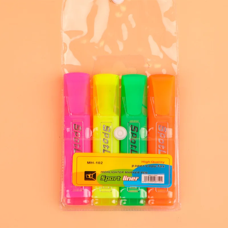 Bright Highlighters for Kisd Adults Writing Smoothly Drawing Fluorescent Pen Custom Highlighter Marker Set