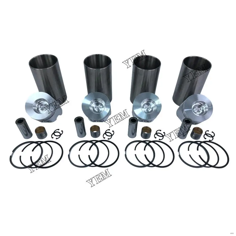 4D84-3 Cylinder Liner Set With Piston Ring for Yanmar Forklift Excavator & Skid Loader Engine