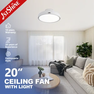 1stshine 20" Flush Mount Floating Magnetic Levitation Design 360° Air Circulation Adjustable LED Bladeless LED Ceiling Fan