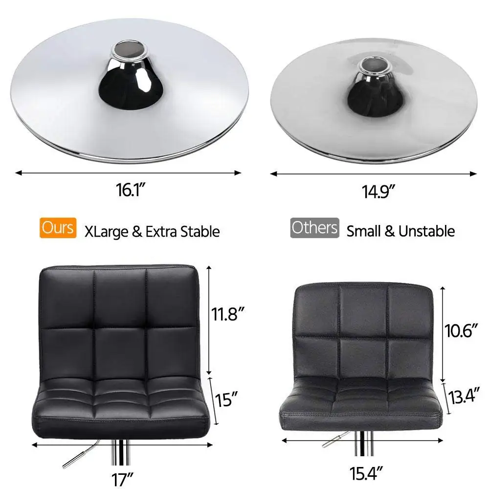 Nordic Style Adjustable Swivel Leather Indoor Club High Back Restaurant bar Chair