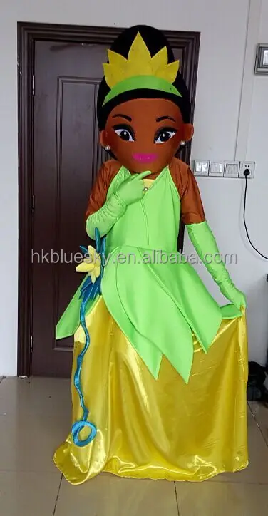 Mascotte de Tiana, la célèbre princesse Disney Taille L (175-180 CM)