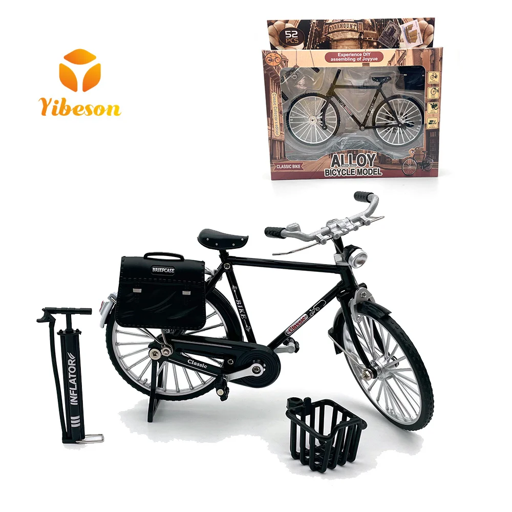Wholesale Price Direct Sales Kid Classic DIY Assembly Retro Alloy Bicycle Small Finger Bike Toy