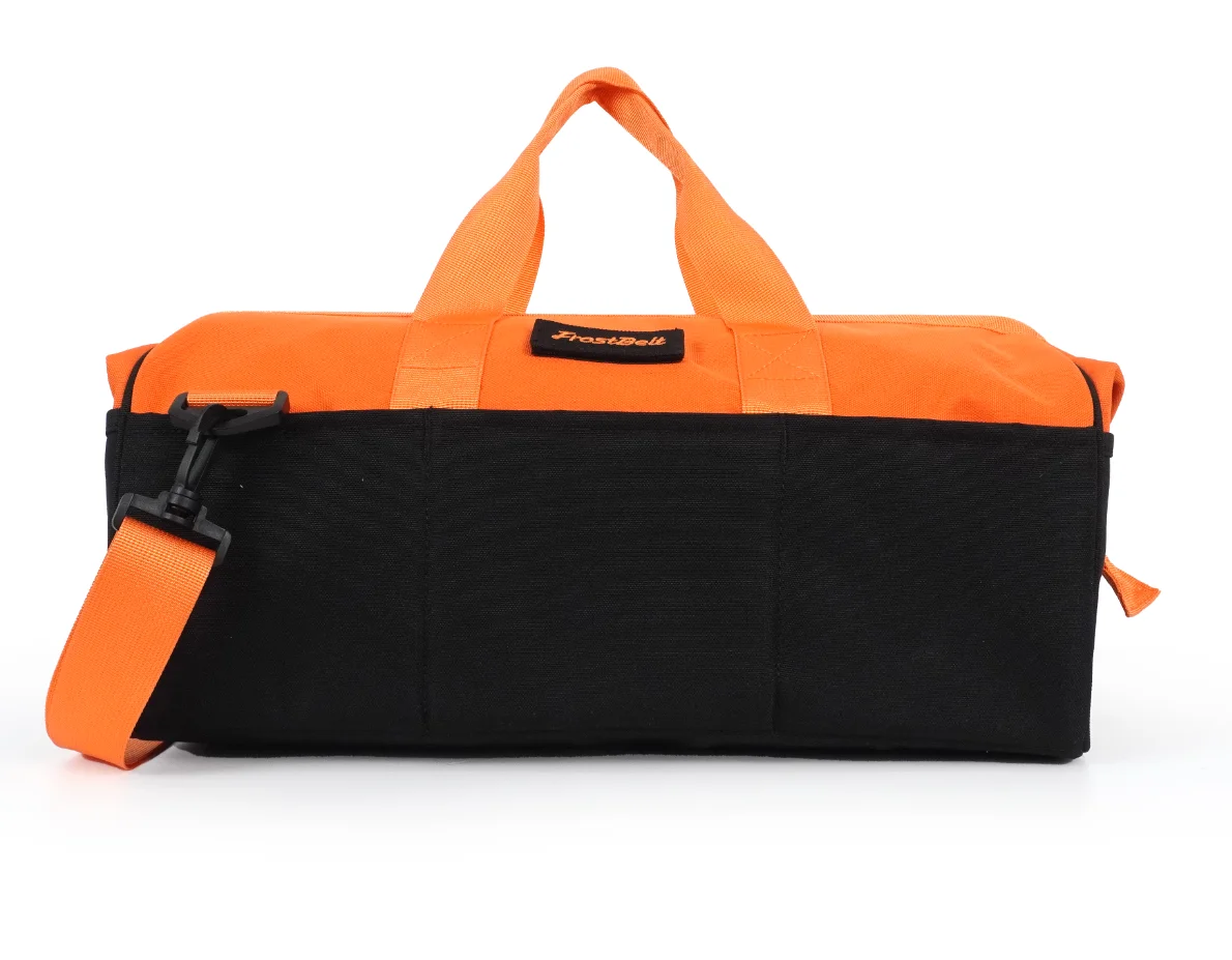 TINYAT Alat Beg Galas Perjalanan Tahan Lama untuk Juruelektrik dengan Pelbagai Poket, Beg Alat Kegunaan Berat untuk Alat Tangan, Kedap Air, Hitam