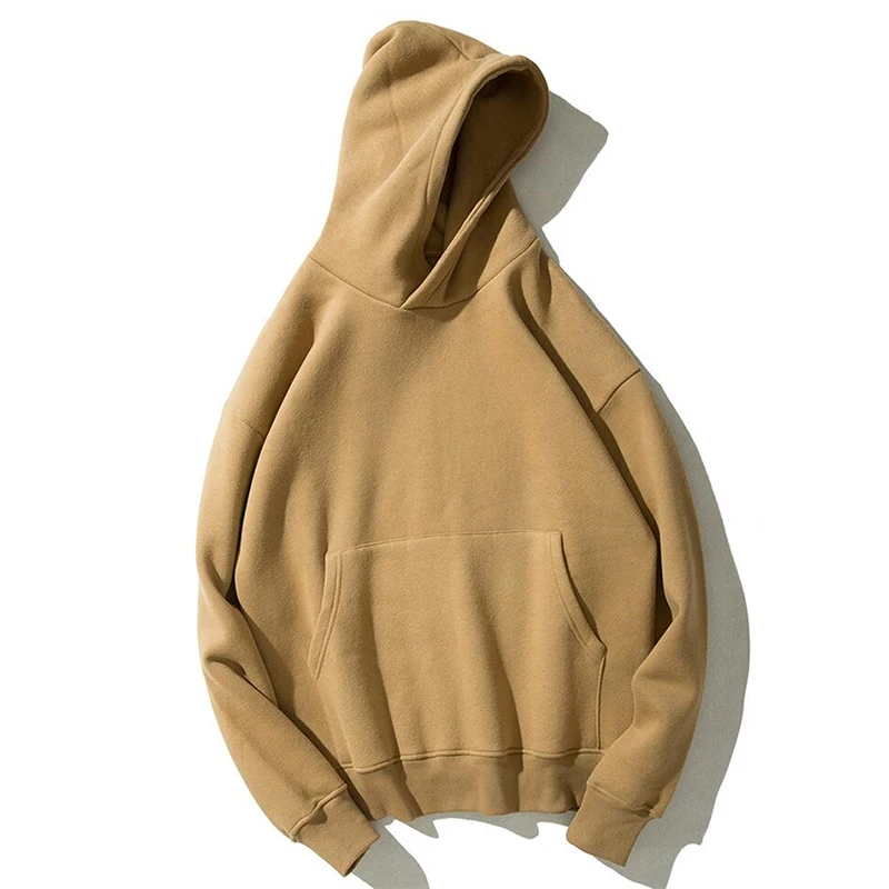 Wholesale High Quality Plain Hoodies Sweatshirt Unisex Hip Hop Oversized Custom Hoodie