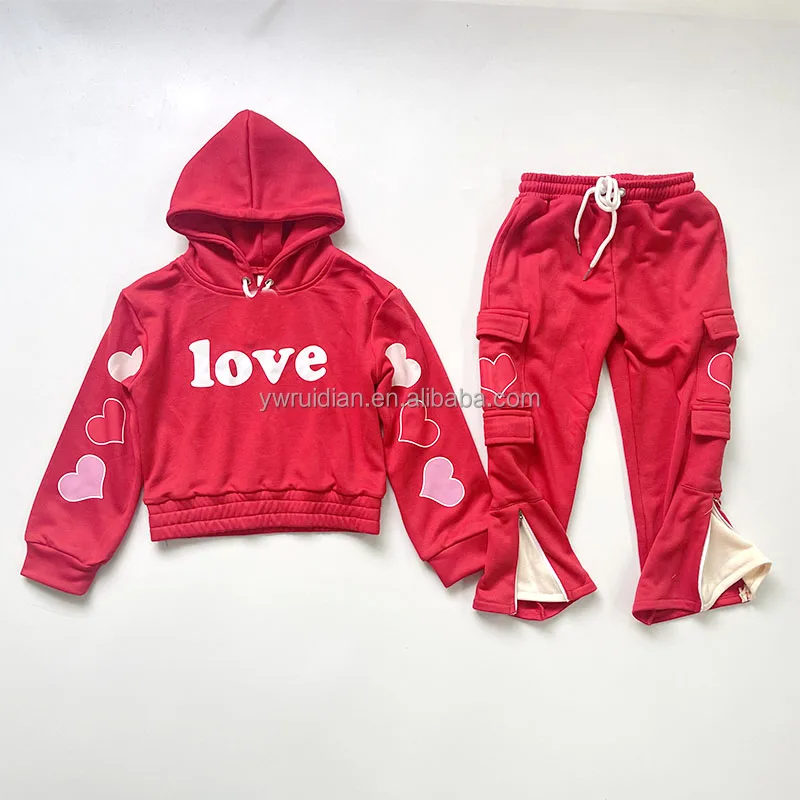 Valentine's Day Toddler Girl Clothes Fashion Fall Winter Pullover