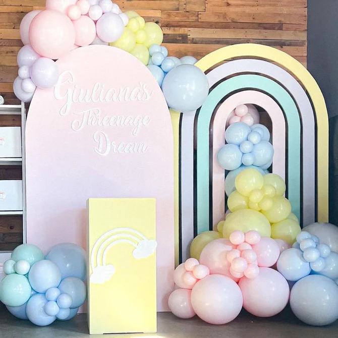 New Design Rainbow Acrylic Backdrop Colorful Backdrop Wedding Colorful Stand