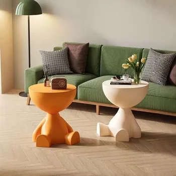Customized Cartoon Sofa Side Table Creative Flat Head Coffee Table Small Home Plastic Coffee Table
