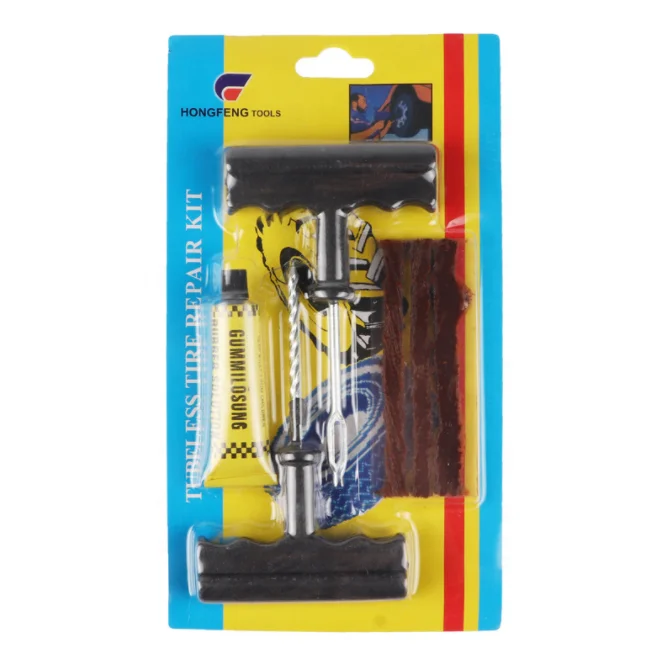 Набор инструментов для ремонта автомобильных шин с клеем резиновые полосы инструменты мотоцикла велосипеда бескамерный набор