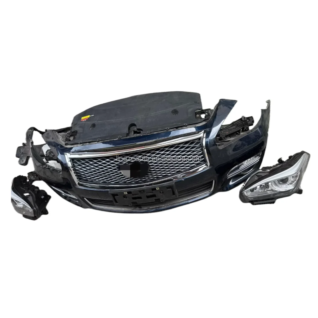 Front Bumper Upper Grille For Infiniti Q70 Q70L 2015-2019 – Mesh, W/ Camera Holes