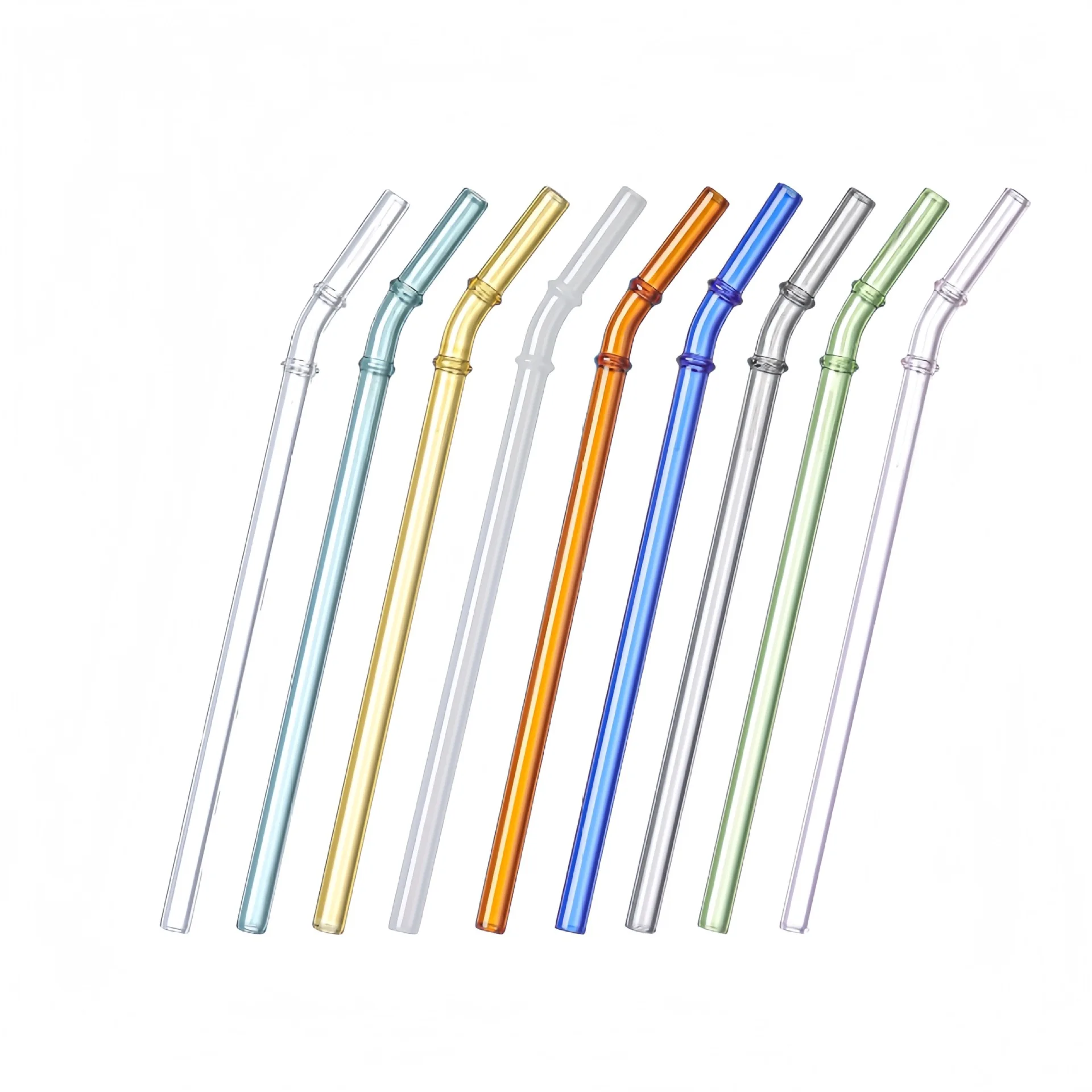 Bar Straw Set With Different Shapes Glass Straws for Party Occasions