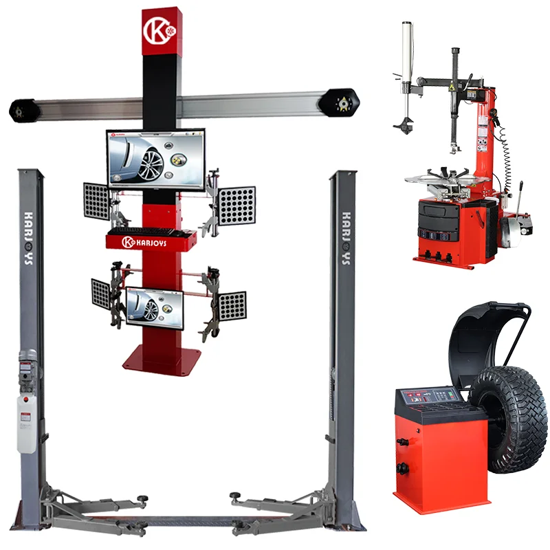 Karjoys Car Workshop Equipment Heavy Duty Truck Automatic Wheel Balancer Tire Changer Wheel Alignment With CE Certificate