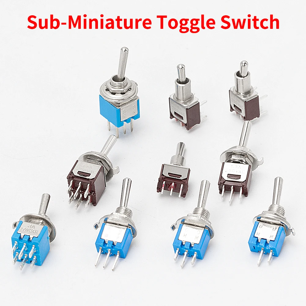 3 Amp Switch Sub-Mini Toggle Switch SPST 3 Amp - On/Off Switch With ...