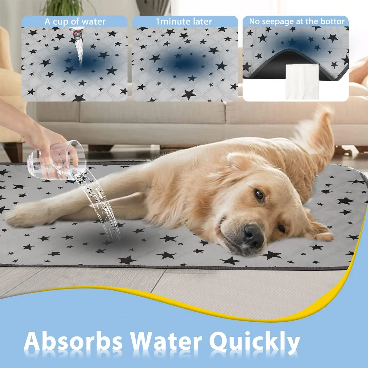 Non Slip Reusable Washable Dog Pads