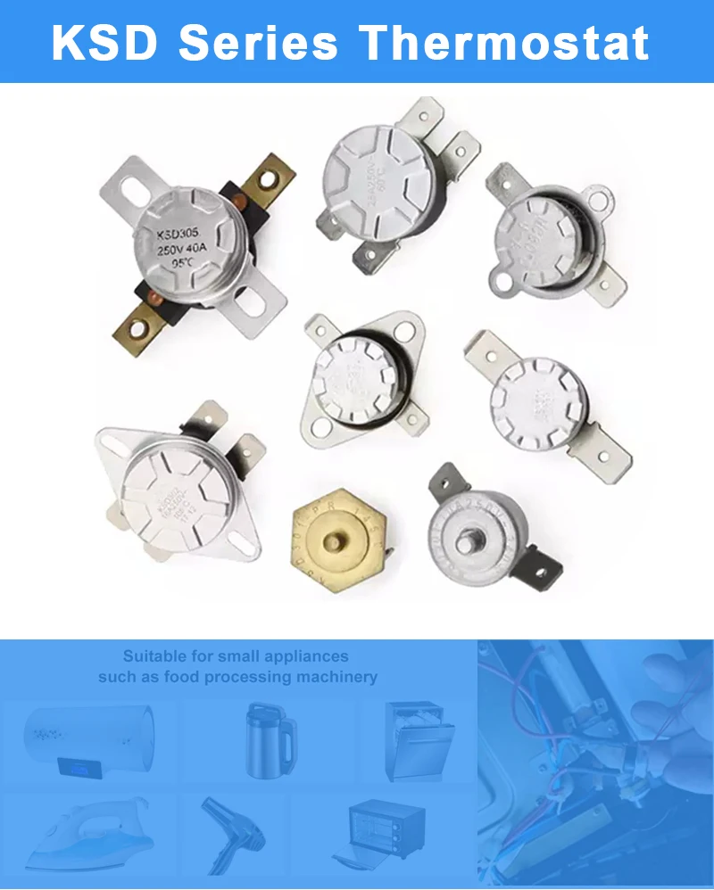 Reineleer KSD301 Temperature Switch – 35-300°C / 95-572°F, Analog Thermostat Sensor