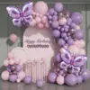 Kit ghirlanda palloncino rosa e viola 5