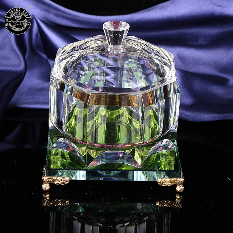 crystal glass jewelry box