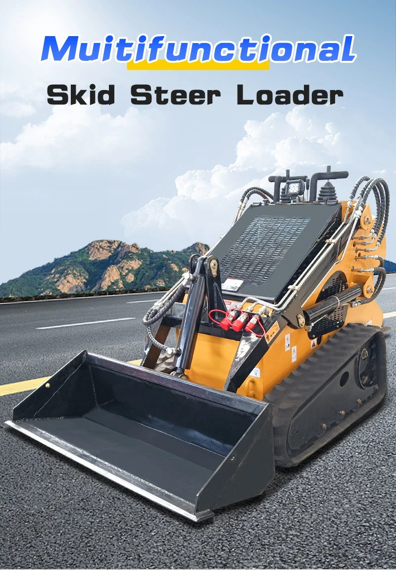 17.2kw HAOHONG Used Mini Skid Steer Loader HHSK-23 High Efficiency