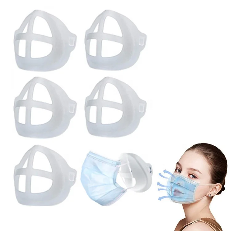 Food Grade Soft Washable Reusable Face Masking Holder Inner Support Frame Silicone 3D Masked Bracket for Comfortable Breathing