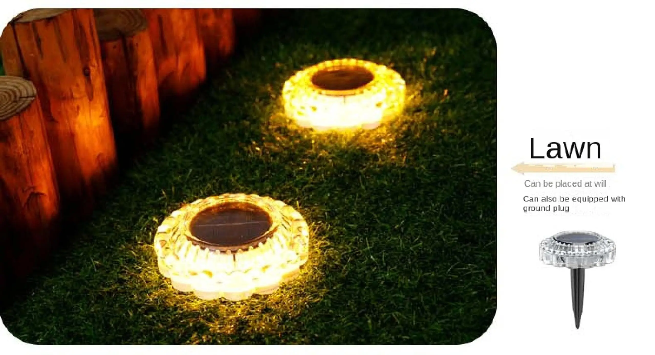 New Design 14 LED Disc Ground Landscape Path Garden Waterproof Solar Light  Disk Under Ground Lamp Outdoor Lawn Light supplier