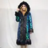 Nero con paillettes AB verdi