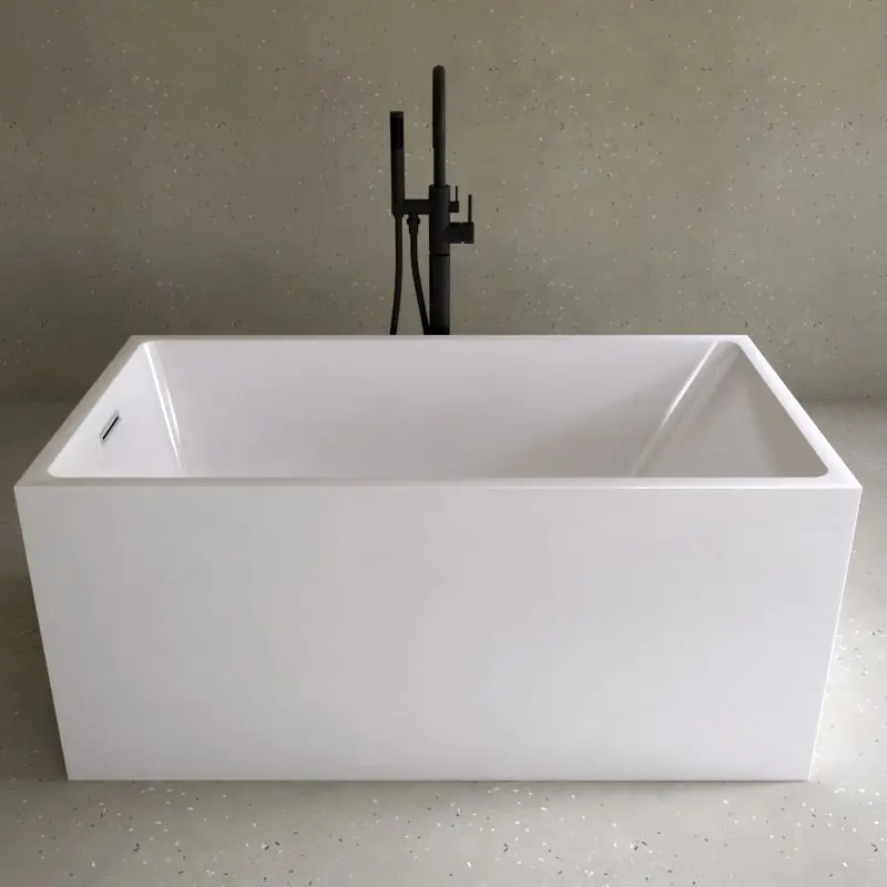 120cm square Shape Small Size Acrylic Bathtub with  Cupc Approved