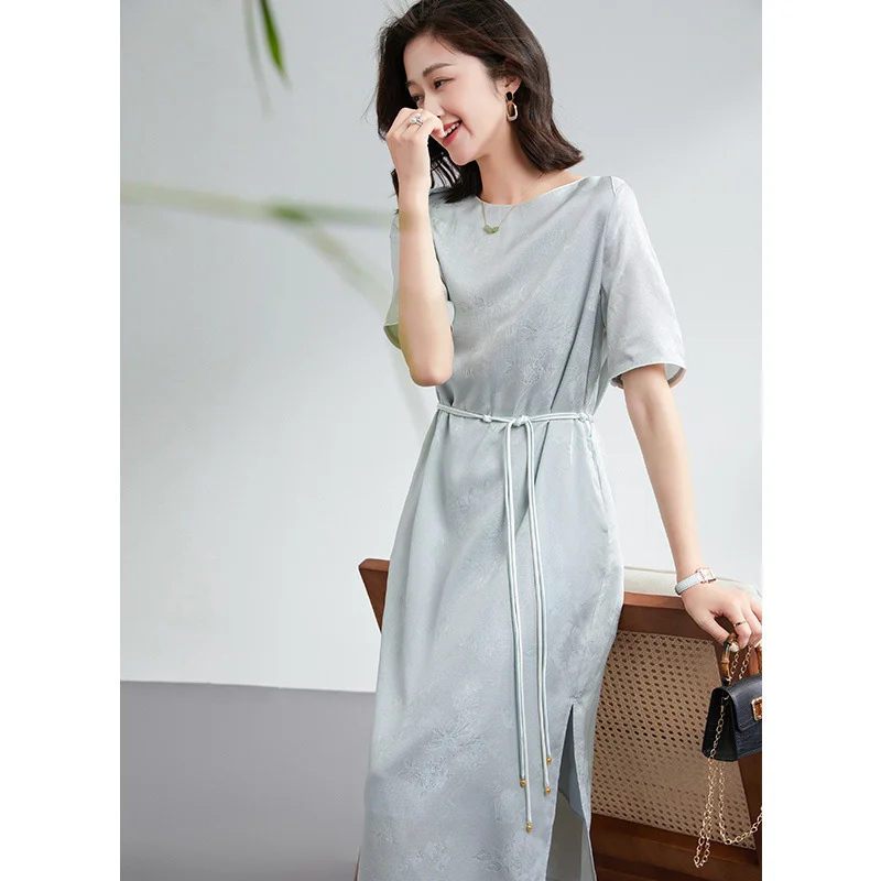 long sleeveless shirt dress Karl Lagerfeld Women's Stripe Sleeveless Cotton Blend Midi Shirtdress - Green