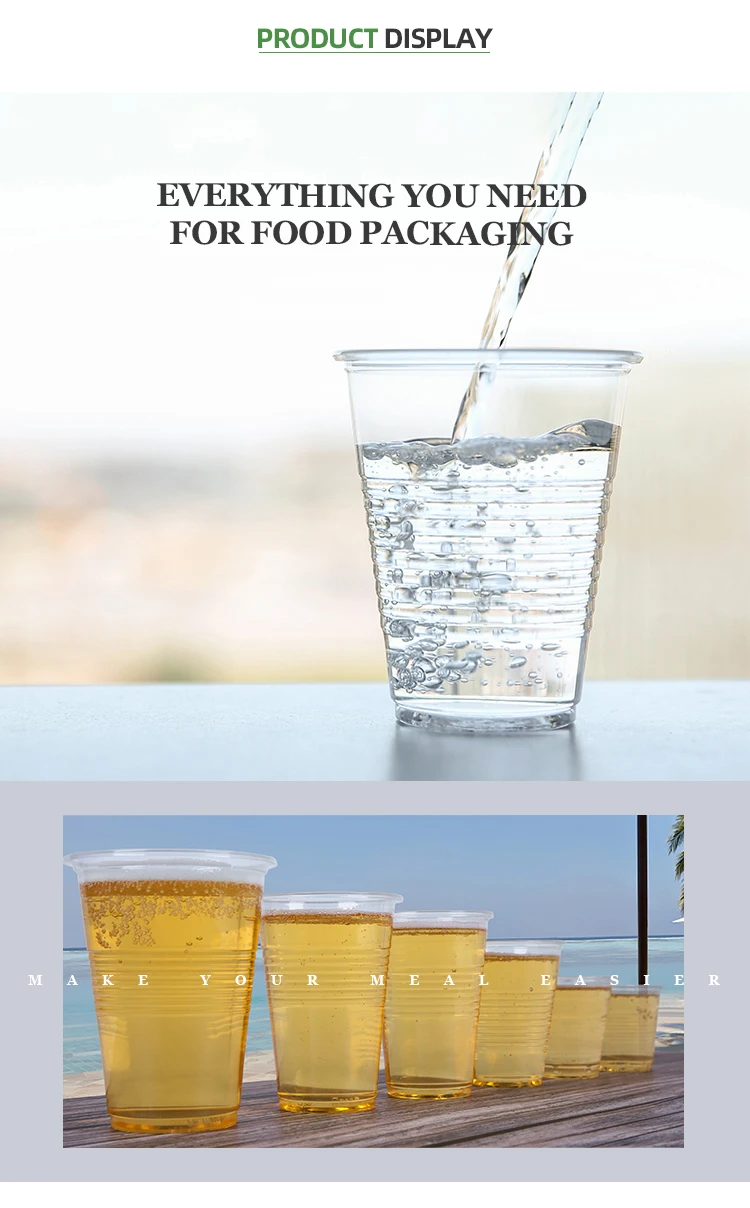 Clear Disposable Plastic Drinking Cups For Water Coolers Camping Travel