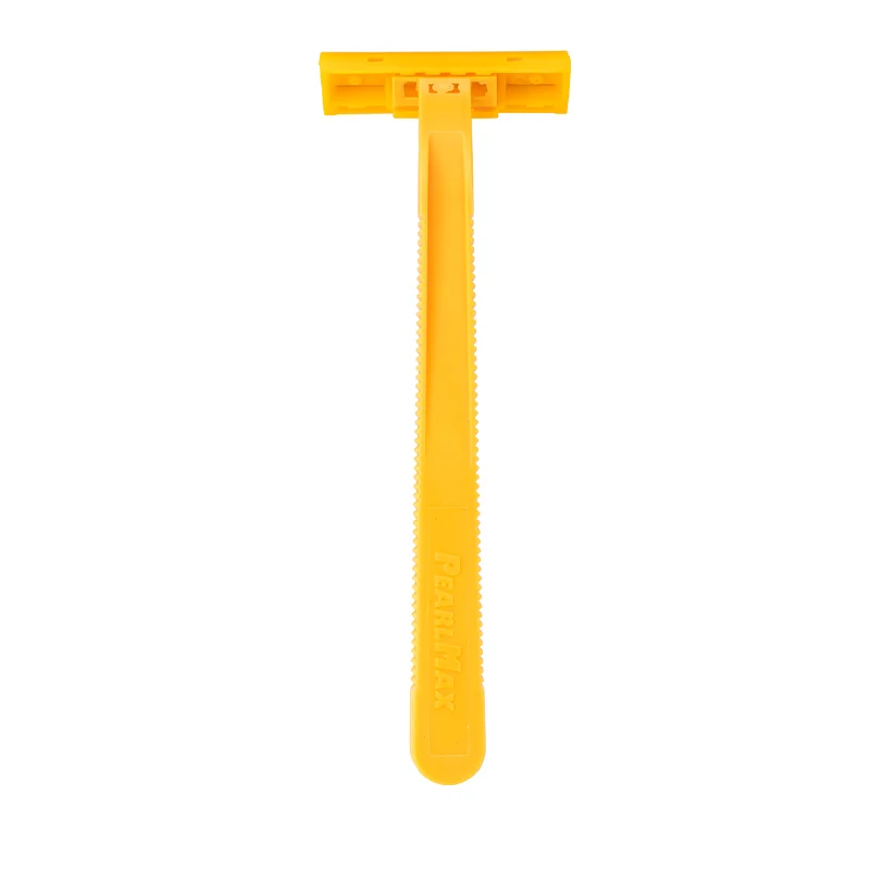 PearlMax OEM High Quality Cheapest Double Blade Disposable Razor Without Lubricating Strip for Men Barber Plastic Handle Razor