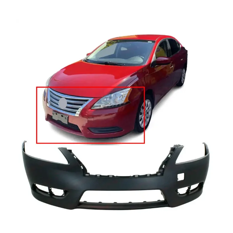 Primed Front Bumper shells Cover oem 62022-3ra0h For 2012 2013 2014 2015 Nissan Sentra w/ fog lamp holes